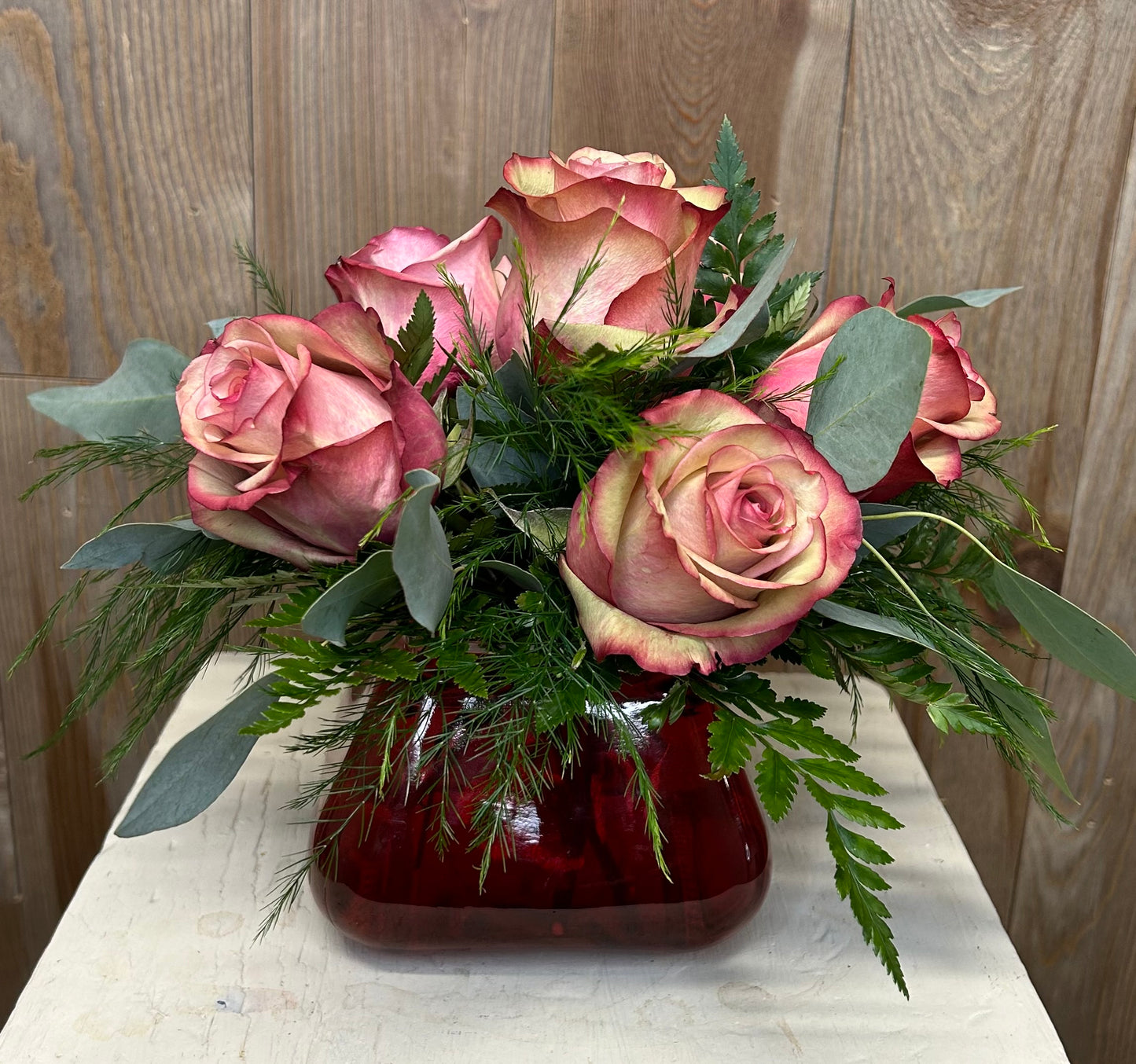 Six Rose Arrangement