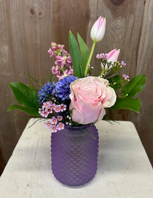 Arrangement in Hobnail Vase