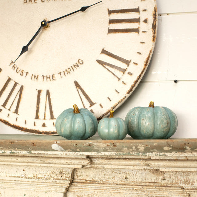 Light Blue Slanted Pumpkin