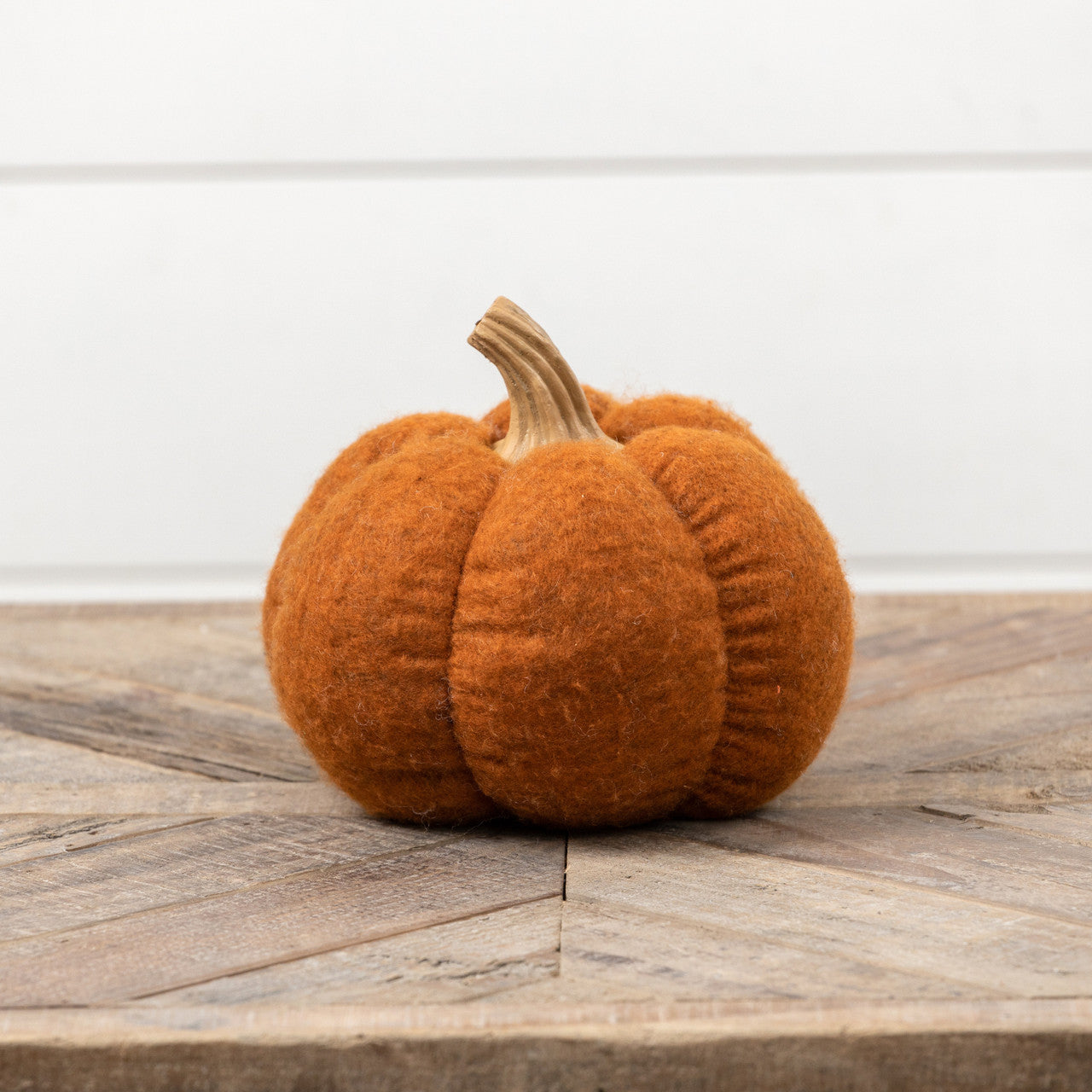 Orange Wool Pumpkin 7"